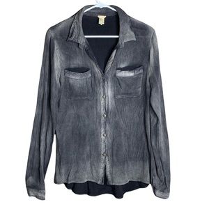 Gimmicks | Faded Black Button-up With Pockets |